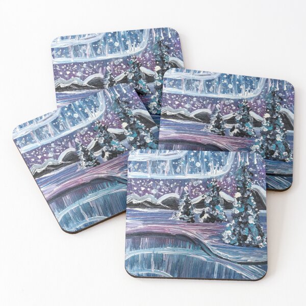 Item preview, Winter Arctic Northern Lights Painting designed and sold by Deborah Camp.