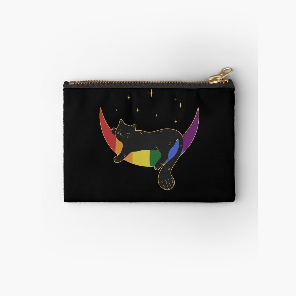 Item preview, Rainbow Cat Moon Space LGBT Gay Pride Flag designed and sold by Clara Hollins.