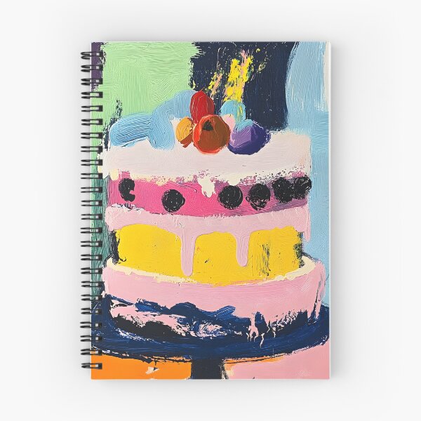 Item preview, Vibrant Layered Birthday Cake - Bold Colors and Fruity Toppings in Abstract Harmony designed and sold by OlfactoART Studio.