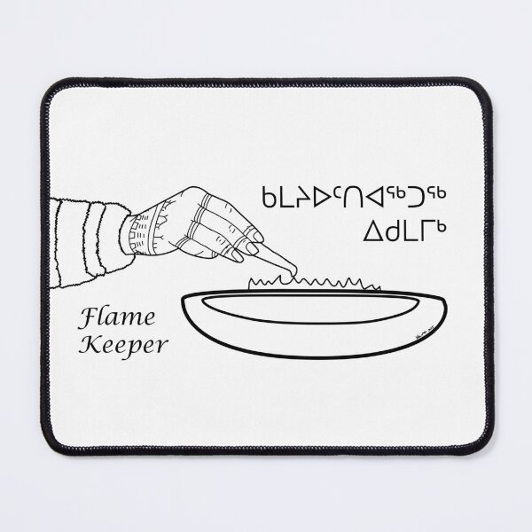 Item preview, Kamajiuttiaqtuq Ikumamik - Flame Keeper - Line Art with Text designed and sold by Haana-SikSik.