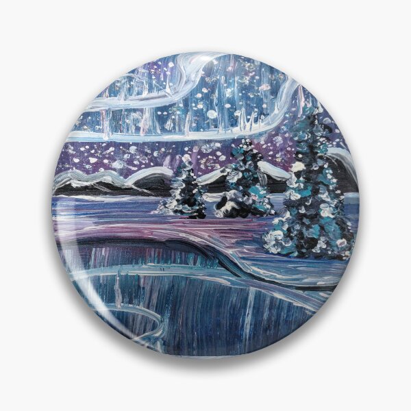 Item preview, Winter Arctic Northern Lights Painting designed and sold by Deborah Camp.