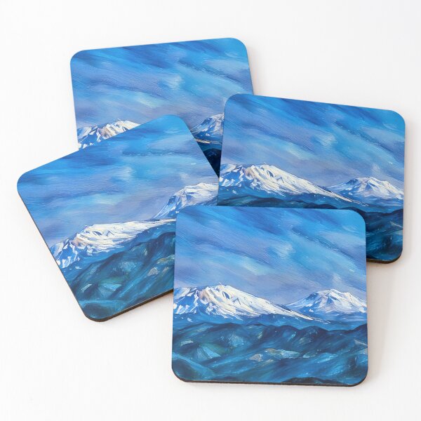 Item preview, Mt St Helens with Mt Adams (Pastel) designed and sold by flyscenicair.