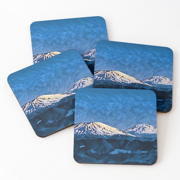 Item preview, Mt St Helens with Mt Adams (Poly Art) designed and sold by flyscenicair.