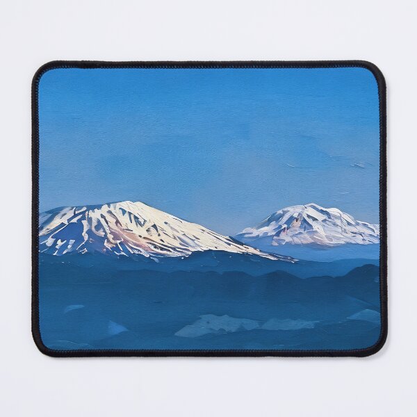 Item preview, Mt St Helens with Mt Adams (Oil Painting) designed and sold by flyscenicair.