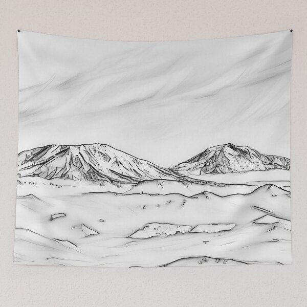 Item preview, Mt St Helens with Mt Adams (Sketch) designed and sold by flyscenicair.