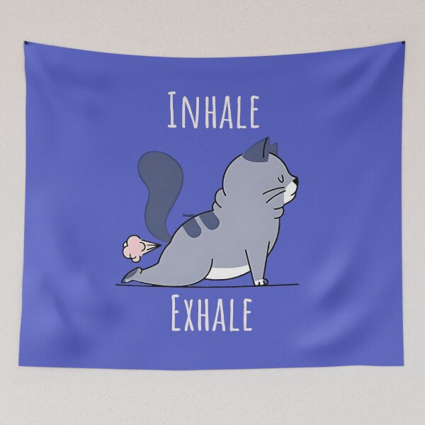 Item preview, Yoga Cat, Funny Kitten Farting designed and sold by Mariana Piana.