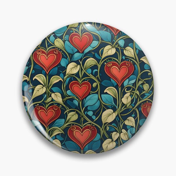 Item preview, Valentines Day Art Nouveau Love Colourful Pattern designed and sold by druidwolfart.