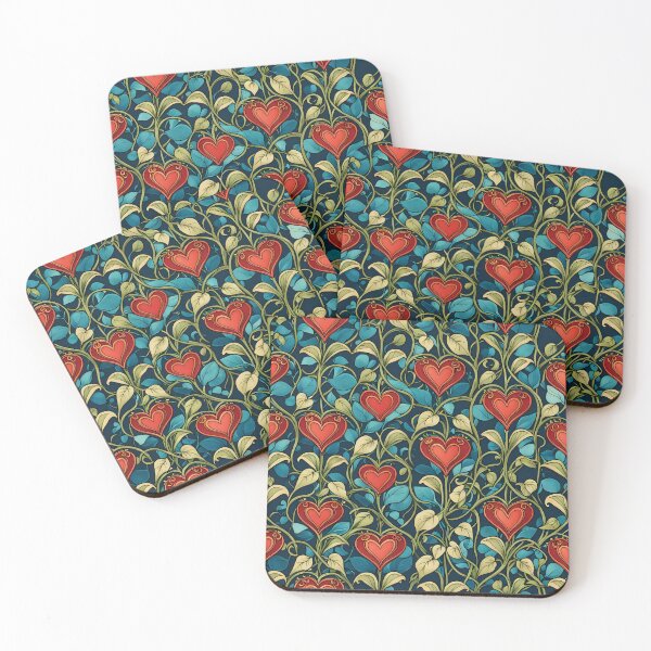 Item preview, Valentines Day Art Nouveau Love Colourful Pattern designed and sold by druidwolfart.