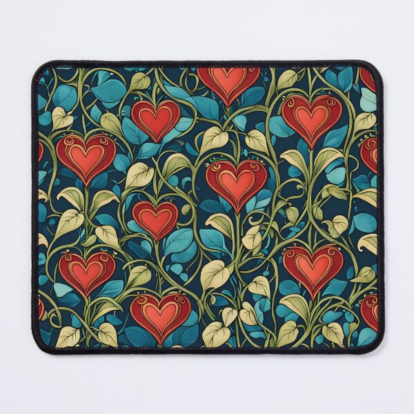 Item preview, Valentines Day Art Nouveau Love Colourful Pattern designed and sold by druidwolfart.