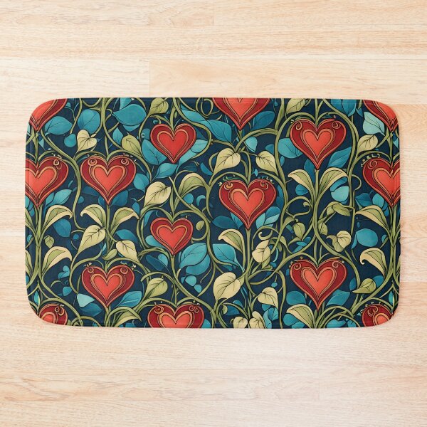 Item preview, Valentines Day Art Nouveau Love Colourful Pattern designed and sold by druidwolfart.