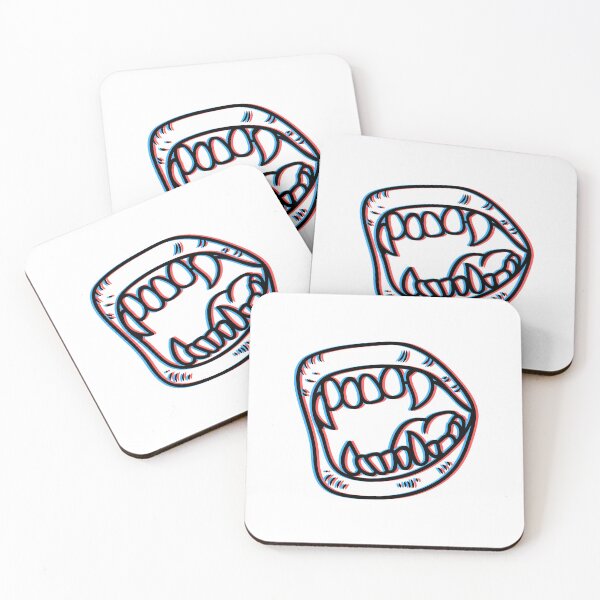 Item preview, Bold 3D Anaglyph Fangs Design designed and sold by LipsLab.