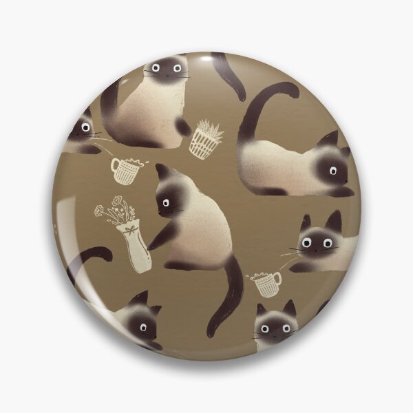 Item preview, Bad Siamese Cats Knocking Stuff Over, Brown designed and sold by tanyadraws.