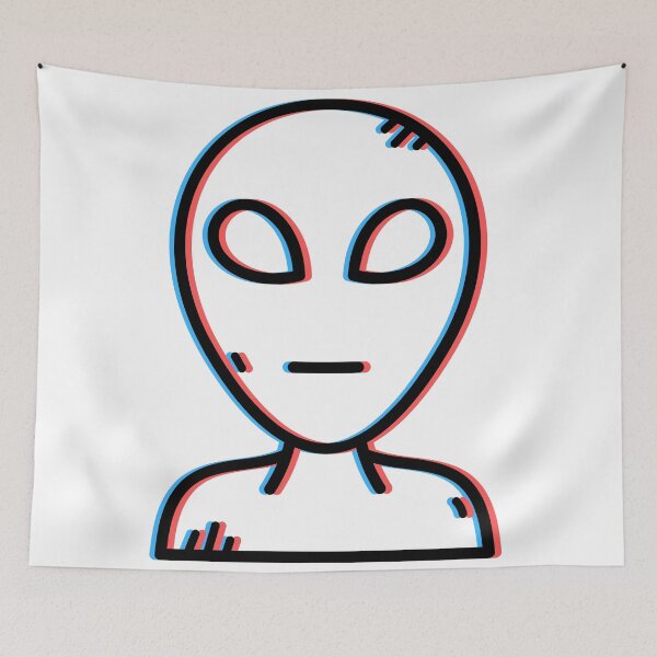 Item preview, Futuristic 3D Anaglyph Alien Head designed and sold by LipsLab.