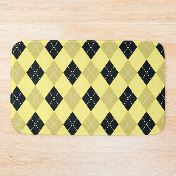 Item preview, Light yellow and black Argyle pattern designed and sold by MarketdeLuis.
