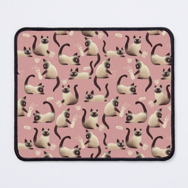 Item preview, Bad Siamese Cats Knocking Stuff Over, Pink designed and sold by tanyadraws.