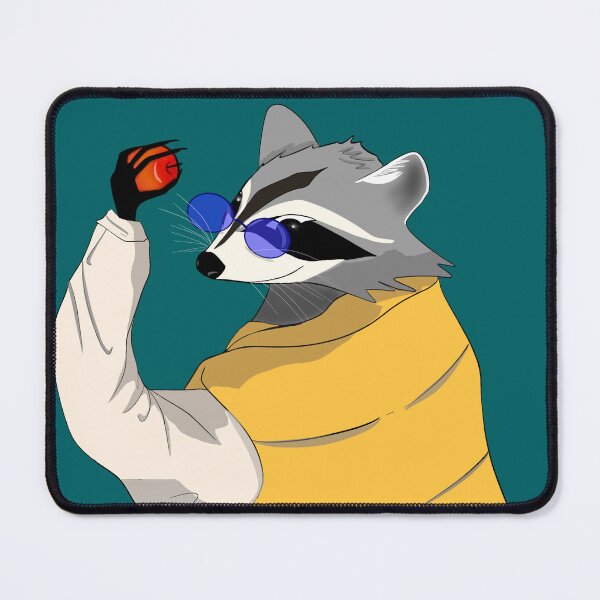 Item preview, University student Raccoon with vest and apple designed and sold by Bella-Illust.