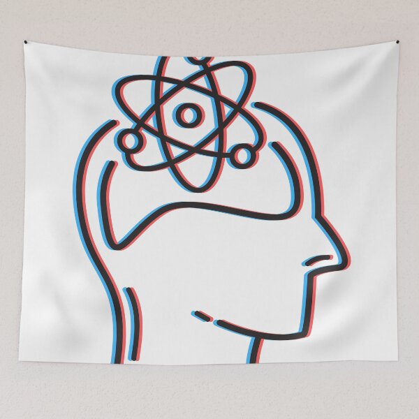 Item preview, Abstract 3D Anaglyph Atom Brain designed and sold by LipsLab.