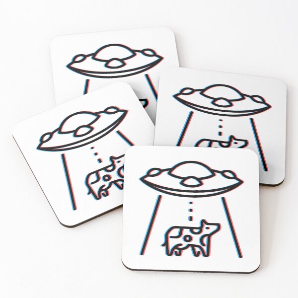 Item preview, 3D Anaglyph UFO Cow Abduction designed and sold by LipsLab.