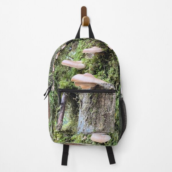 Item preview, Oyster mushrooms growing on a mossy forest tree designed and sold by MostSplendid.