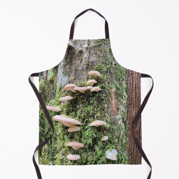 Item preview, Oyster mushrooms growing on a mossy forest tree designed and sold by MostSplendid.