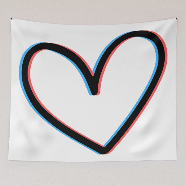 Item preview, Retro 3D Anaglyph Heart Design designed and sold by LipsLab.