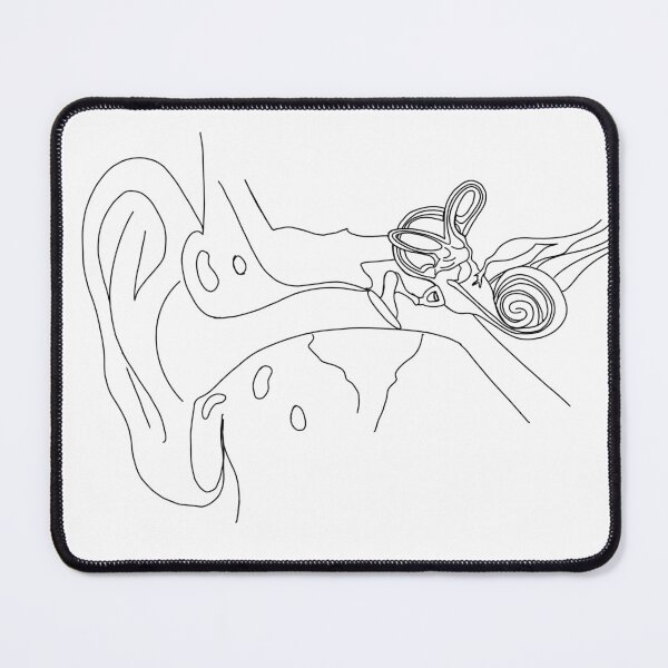 Item preview, Ear Anatomy Line Drawing | Outer, Middle, and Inner Ear  designed and sold by Painted-Pansy.