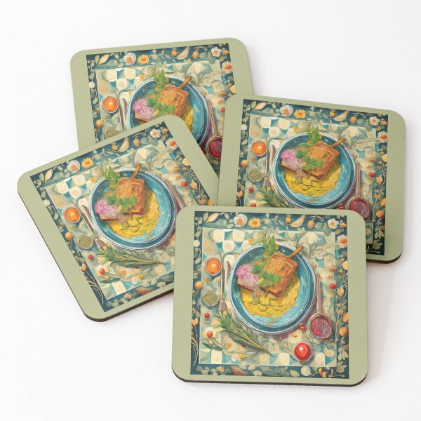 Item preview, "Elegant Harmony: Artistic Nouvelle Cuisine Plate" designed and sold by Artisticanvas.
