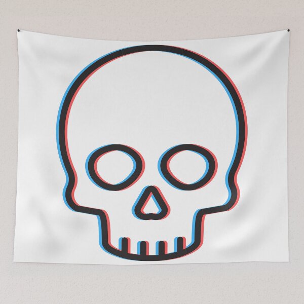 Item preview, Edgy 3D Anaglyph Skull Artwork designed and sold by LipsLab.
