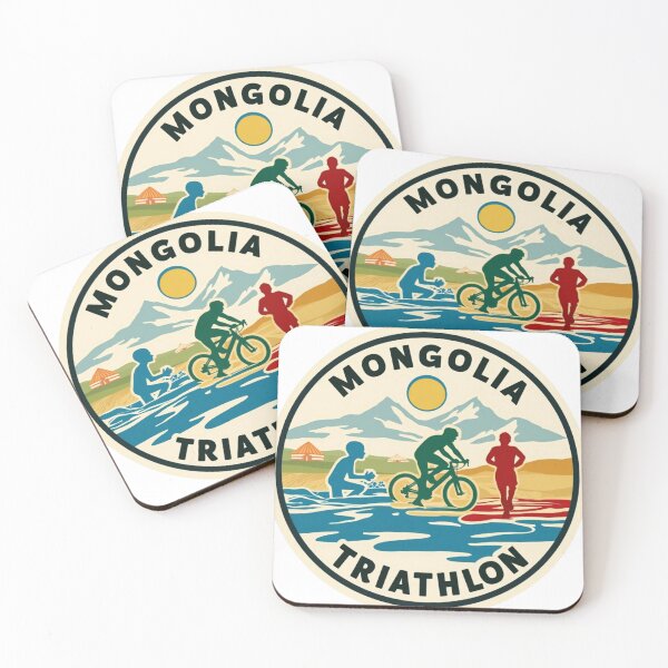 Item preview, Triathlon Spirit – Mongolia Pride – Swim, Bike, Run Design designed and sold by Triathlongram.