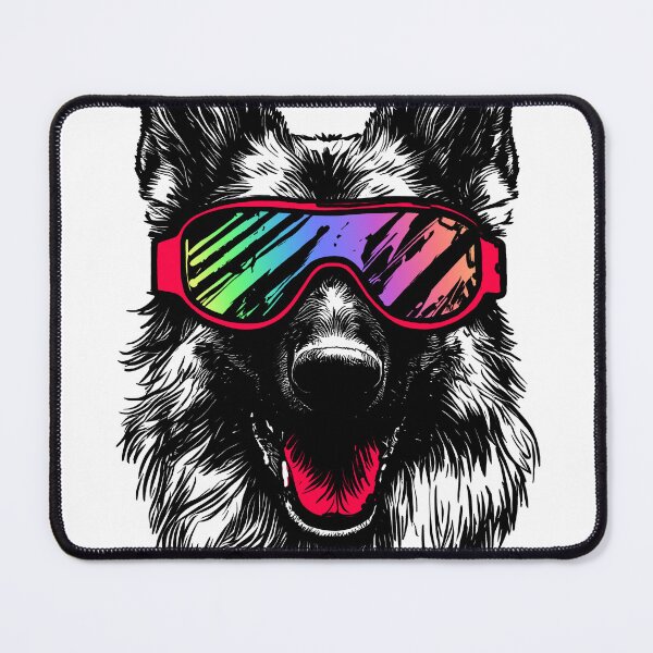Item preview, German Shepherd Rainbow Goggles ski rescue patrol designed and sold by polygrafix.