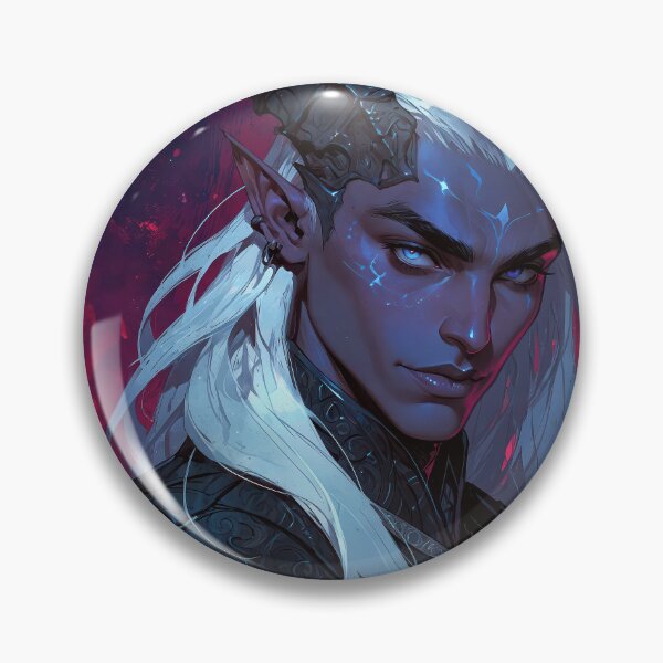 Item preview, Dark Elf With Silver Hair and Black Horns designed and sold by CriaCreative.
