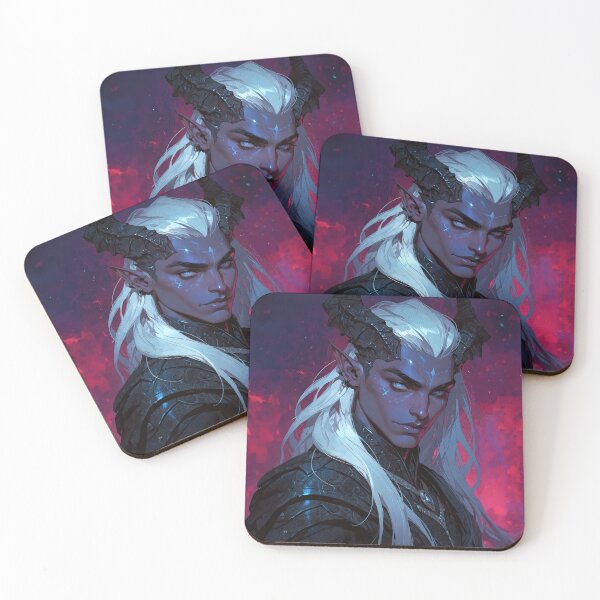 Item preview, Dark Elf With Silver Hair and Black Horns designed and sold by CriaCreative.