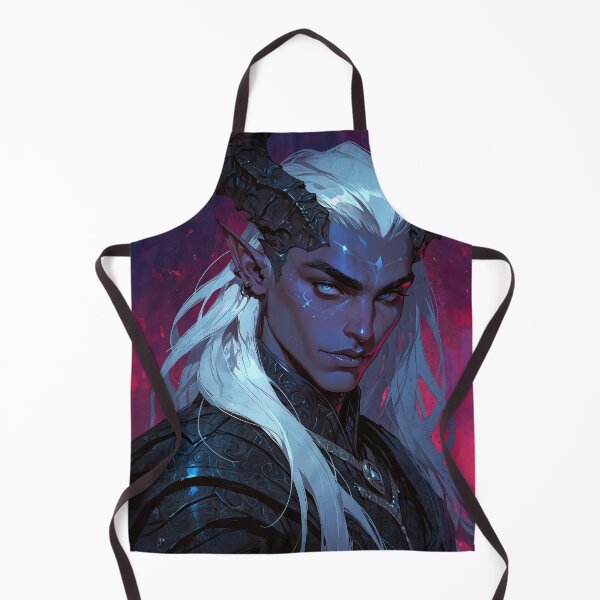 Item preview, Dark Elf With Silver Hair and Black Horns designed and sold by CriaCreative.