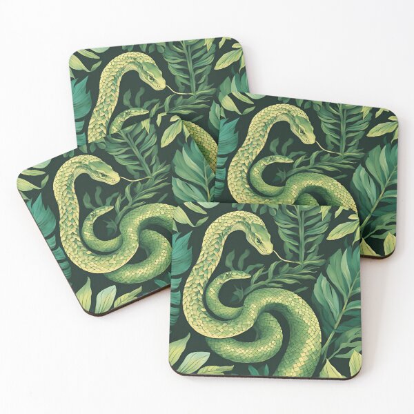 Item preview, Green snake of leaves designed and sold by andrasdesignssss.