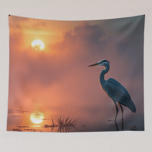 Item preview, Great Blue Heron at Sunset designed and sold by Skye Ryan-Evans.
