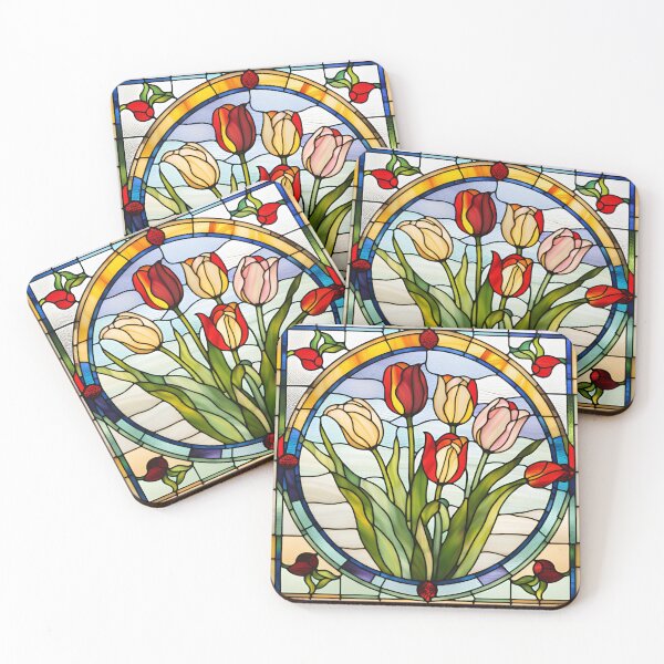Item preview, Stained Glass Tulips designed and sold by Rue Market.