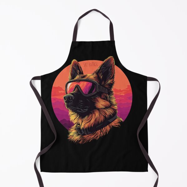 Item preview, German Shepherd ski patrol retro sunset designed and sold by polygrafix.