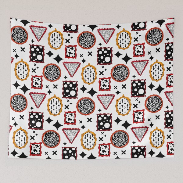 Item preview, Doodle gallery - red, black, white and yellow designed and sold by Home Cyn Home.