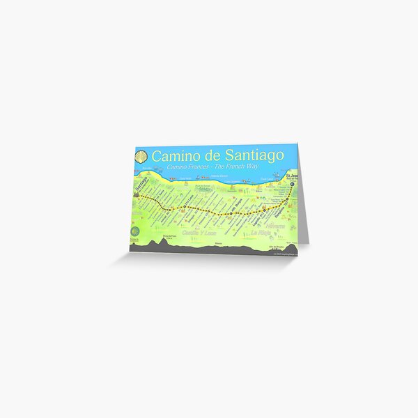 Item preview, Map of the Camino de Santiago designed and sold by Inspiring Maps.