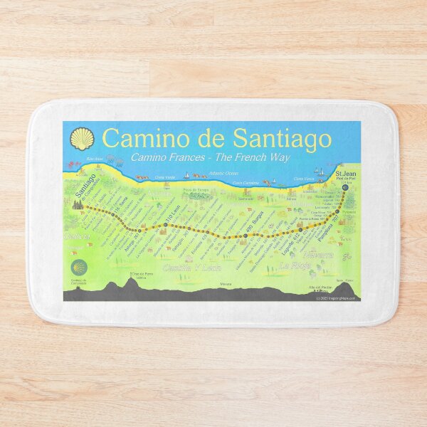 Item preview, Map of the Camino de Santiago designed and sold by Inspiring Maps.