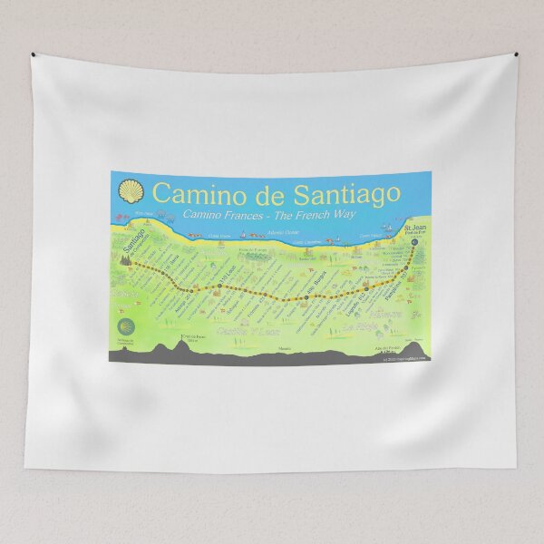 Item preview, Map of the Camino de Santiago designed and sold by Inspiring Maps.