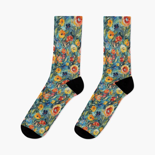 Item preview, Colorful Watercolor Wildflowers Pattern Wildflowers lovers designed and sold by Wiss2Arts.