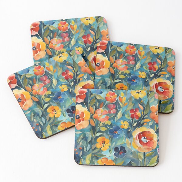 Item preview, Colorful Watercolor Wildflowers Pattern Wildflowers lovers designed and sold by Wiss2Arts.