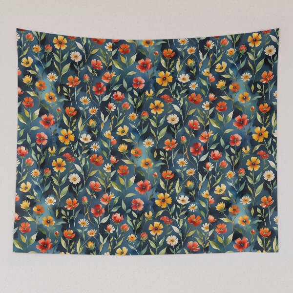 Item preview, Colorful Watercolor Wildflowers Pattern Wildflowers lovers designed and sold by Wiss2Arts.