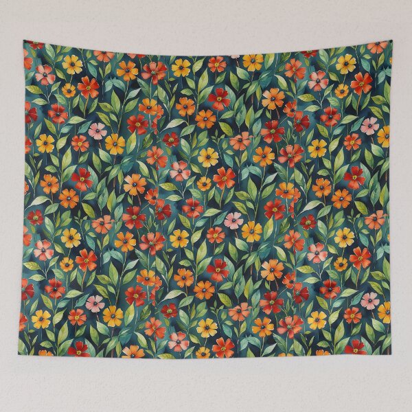 Item preview, Colorful Watercolor Wildflowers Pattern Wildflowers lovers designed and sold by Wiss2Arts.