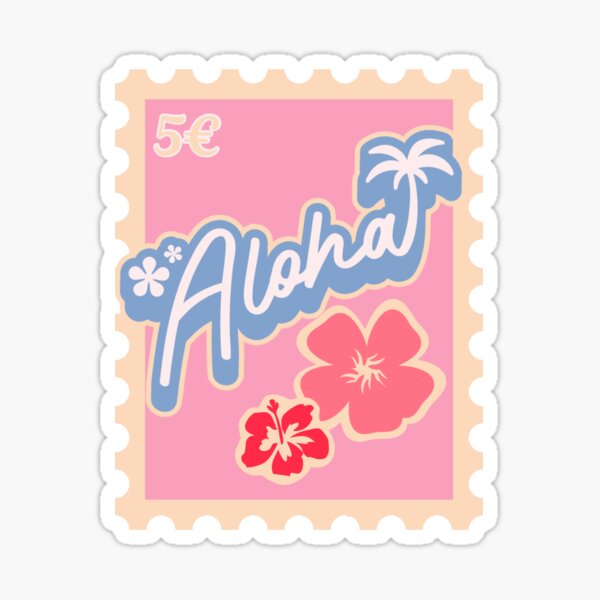 Item preview,  Aloha Vintage Hawaii Stamp designed and sold by Stickers by @molllyclare.