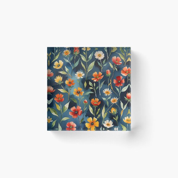 Item preview, Colorful Watercolor Wildflowers Pattern Wildflowers lovers designed and sold by Wiss2Arts.