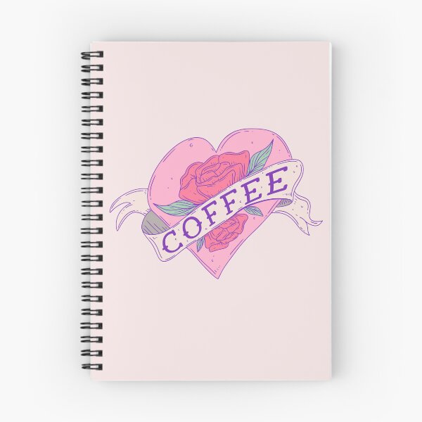 Item preview, Tattoo Style Coffee Heart - Bold and Quirky Coffee Lover designed and sold by Jess.a.creates.