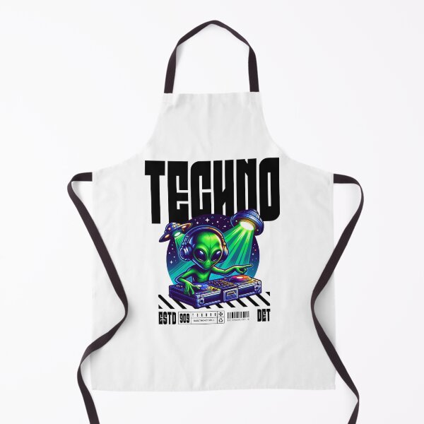 Item preview, TECHNO - Alien Dj UFO Decks (black) designed and sold by Discothreadz.