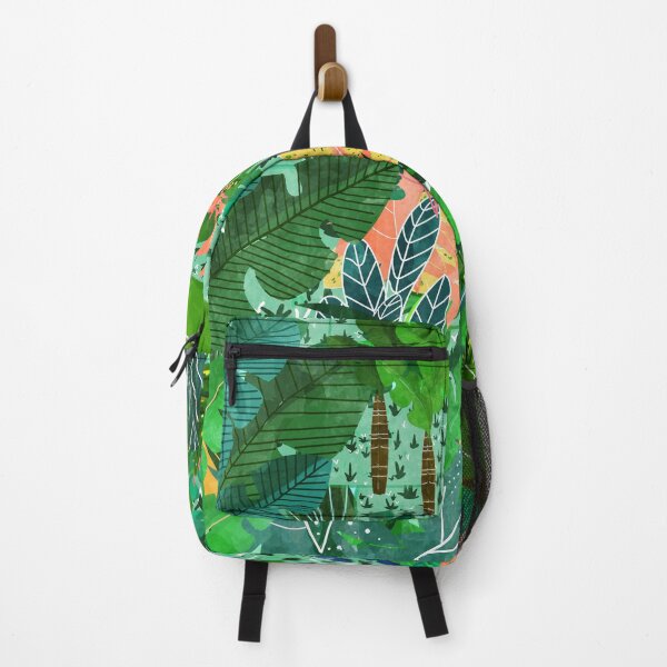 Item preview, Dense Forest | Colorful Jungle Botanical Nature | Eclectic Bohemian Watercolor Maximalist Painting designed and sold by 83oranges.com.